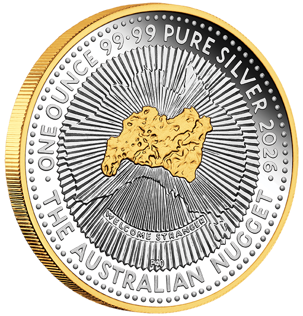 2026 Australian Nugget 40th Anniversary Gilded 1oz Silver Proof Coin