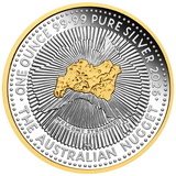 2026 Australian Nugget 40th Anniversary Gilded 1oz Silver Proof Coin