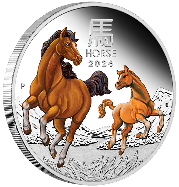 2026 Year of the Horse 1oz Silver Proof Coloured Coin