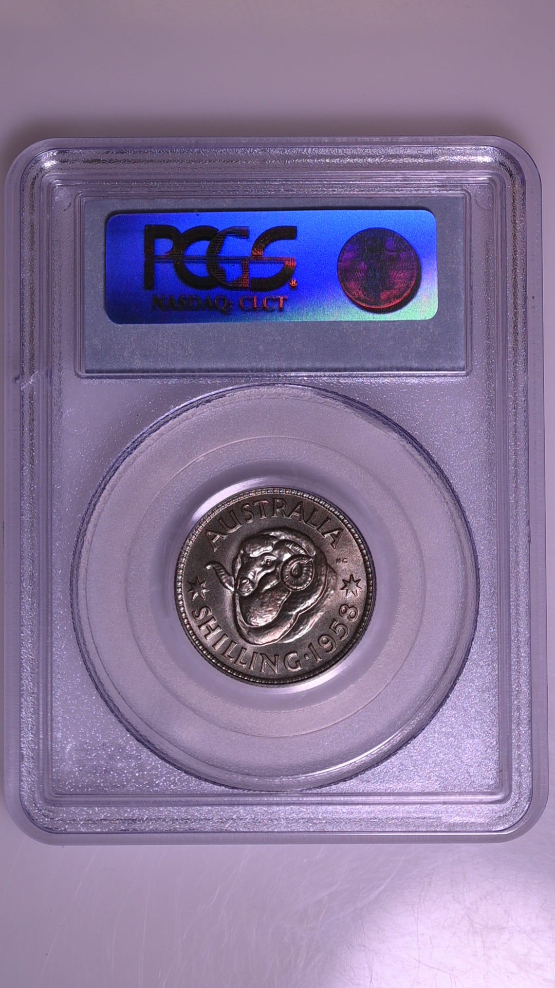 1958(m) Australian Proof Shilling - PCGS PR66