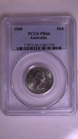 1960(m) Australian Proof Shilling - PCGS PR66