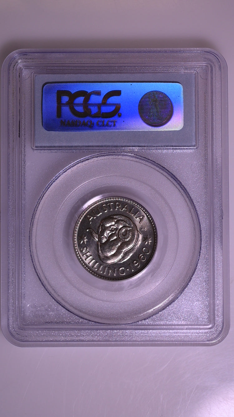 1960(m) Australian Proof Shilling - PCGS PR66