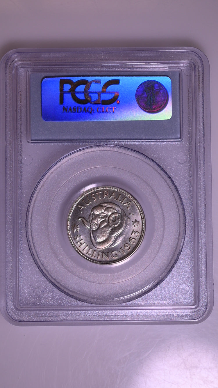 1963(m) Australian Proof Shilling - PCGS PR67