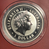 2004 1oz Silver Coloured Year of the Monkey Carded Coin