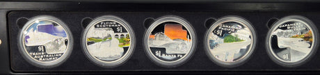 2004 Great Rail Journeys of the World 5-Coin 1oz Silver Set