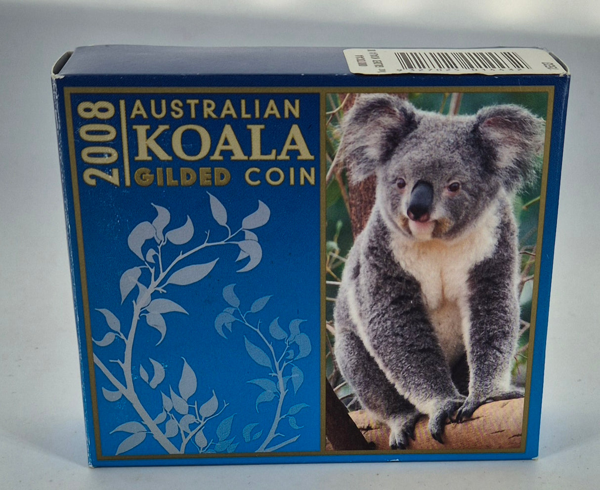 2008 Gilded Australian Koala – 1oz Silver Proof Coin