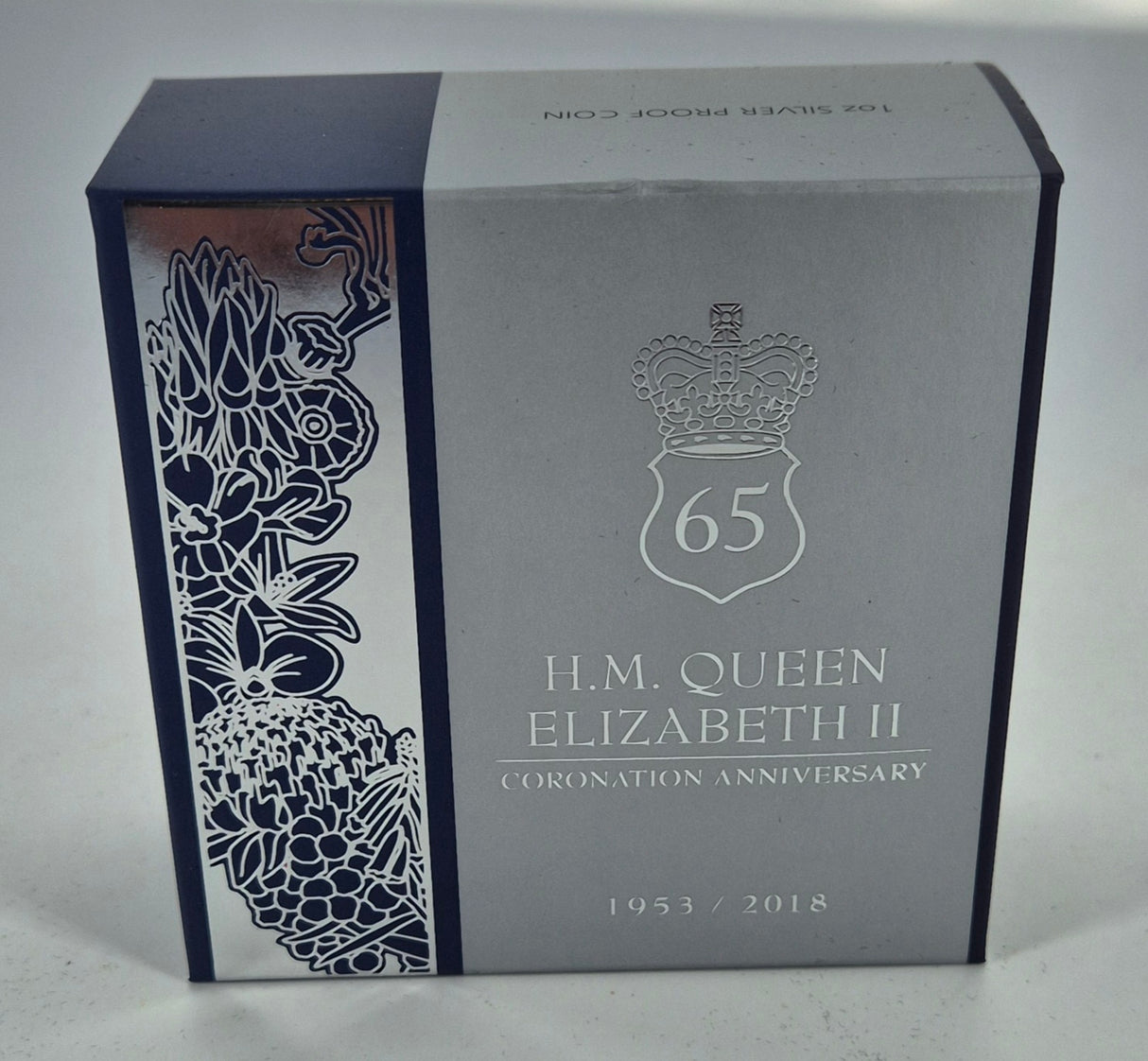 2018 Queen Elizabeth II 65th Coronation 1oz Silver Proof Coin