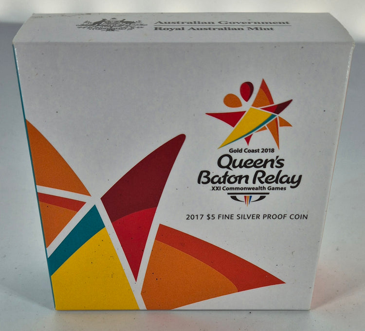 2017 Queen’s Baton Relay $5 Silver Proof Coin – 2018 Gold Coast Commonwealth Games