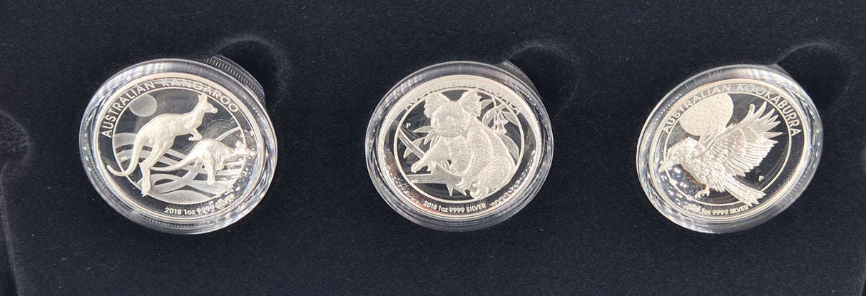 2018 High Relief 1oz Silver Three-Coin Proof Set