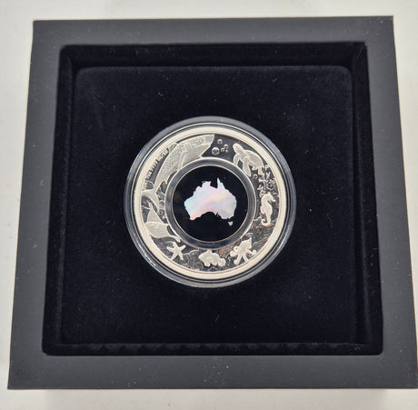 Great Southern Land - Australia Sea 1oz Mother of Pearl Silver Proof Coin