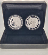 2016 50th Anniversary of Decimal Currency 1c & 2c 1oz Silver Proof 2-Coin Set