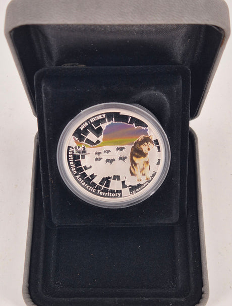 2010 Australian Antarctic Territory Husky 1oz Silver Proof Coin