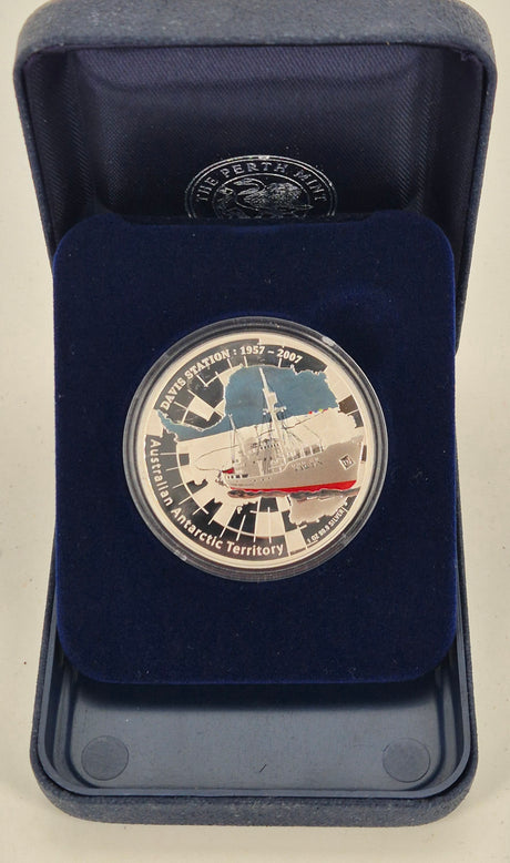 2007 Australian Antarctic Territory Davis Station 1oz Silver Proof Coin