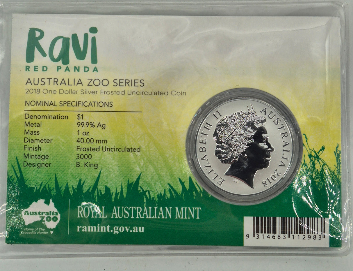 2018 1 oz Australia Zoo Series – Ravi the Red Panda Silver
