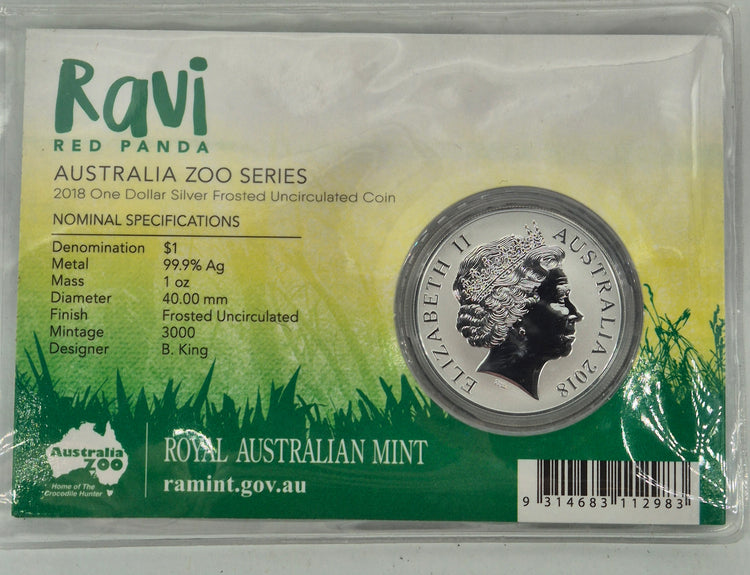2018 1 oz Australia Zoo Series – Ravi the Red Panda Silver