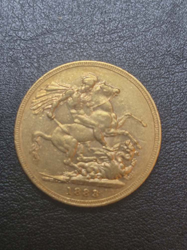 1883-M Sovereign. Victoria. VF