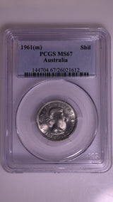 1961(m) Australian Shilling - PCGS MS67
