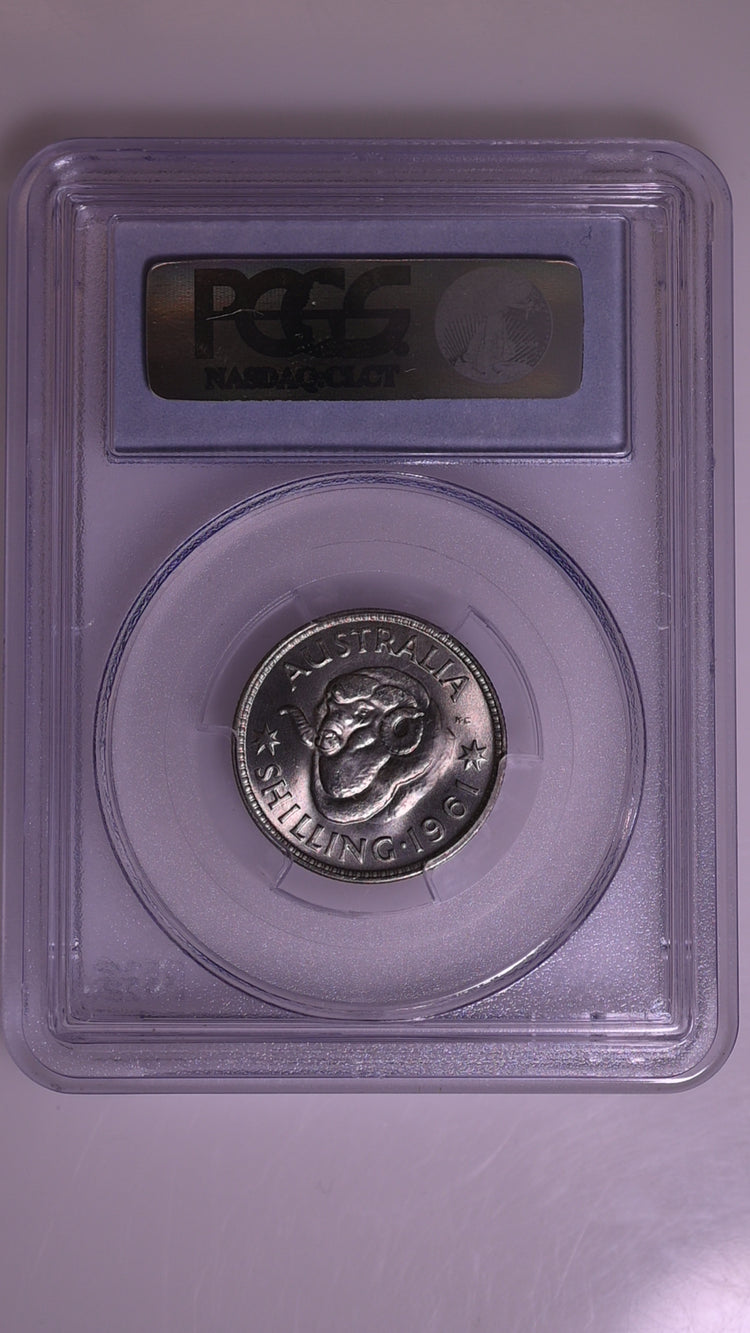 1961(m) Australian Shilling - PCGS MS67