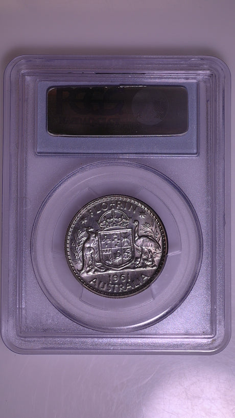 1961(m) Australian Proof Florin - PCGS PR66