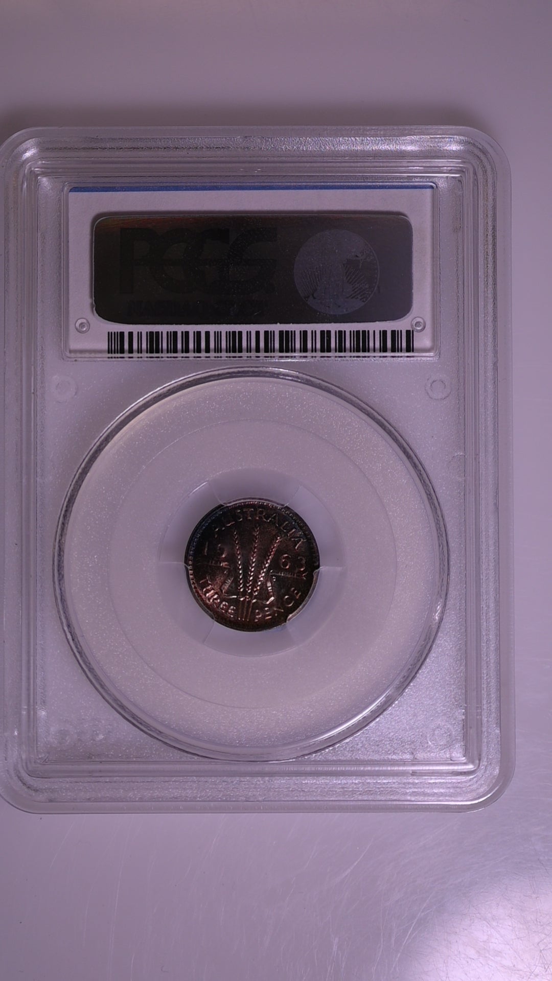 1963(m) Australian Proof Threepence - PCGS PR66+