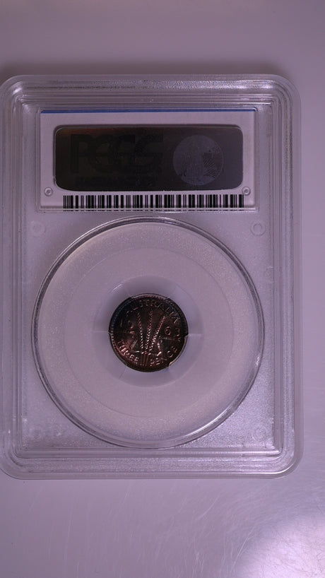 1963(m) Australian Proof Threepence - PCGS PR66+