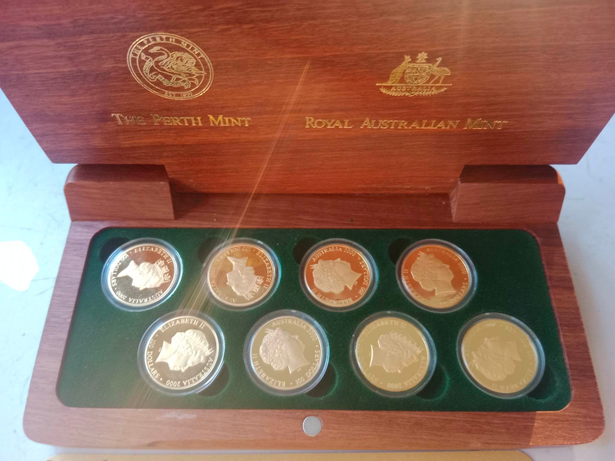 2000 Sydney Olympics Gold Coin Collection. 8 Coin Set – Ensleigh Coins