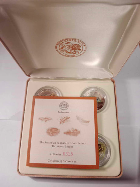 1998 The Australian Fauna Coloured Silver Coin Series. 5 coin set.