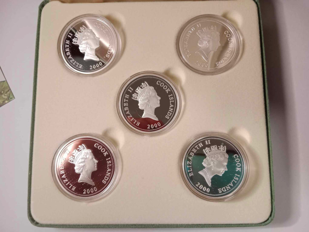 2000 Coloured Australian Insect Series 5 Coin Silver Set.