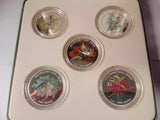 1999 The Threatened Species. Australia Flora Silver Coin Series. 5 Coin Set