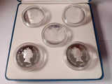 1999 The Marine Collection Coloured Silver Coin Series. 5 Coin Set