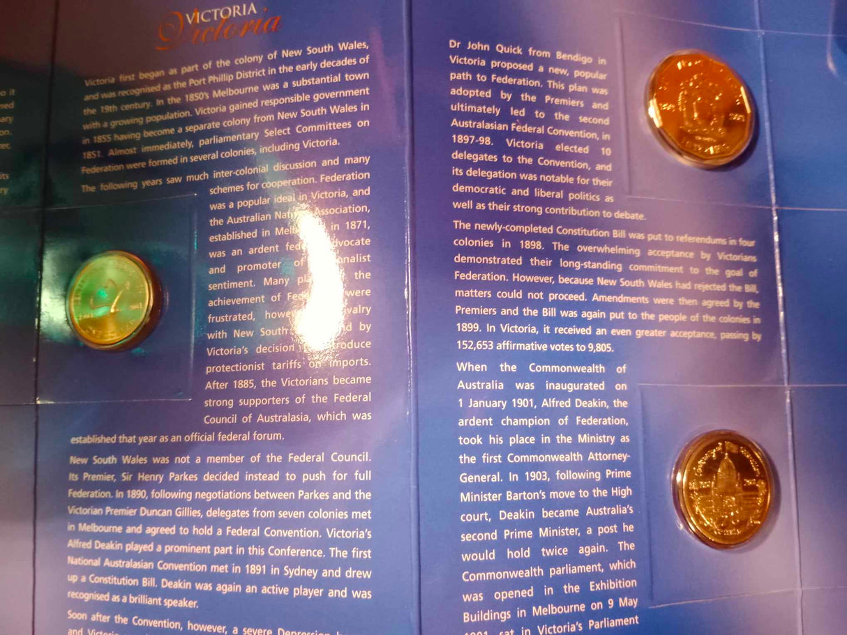 2001 State Series Uncirculated Three Coin Set. Victoria.