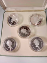 1999 The Threatened Species. Australia Flora Silver Coin Series. 5 Coin Set