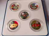 1999 The Marine Collection Coloured Silver Coin Series. 5 Coin Set