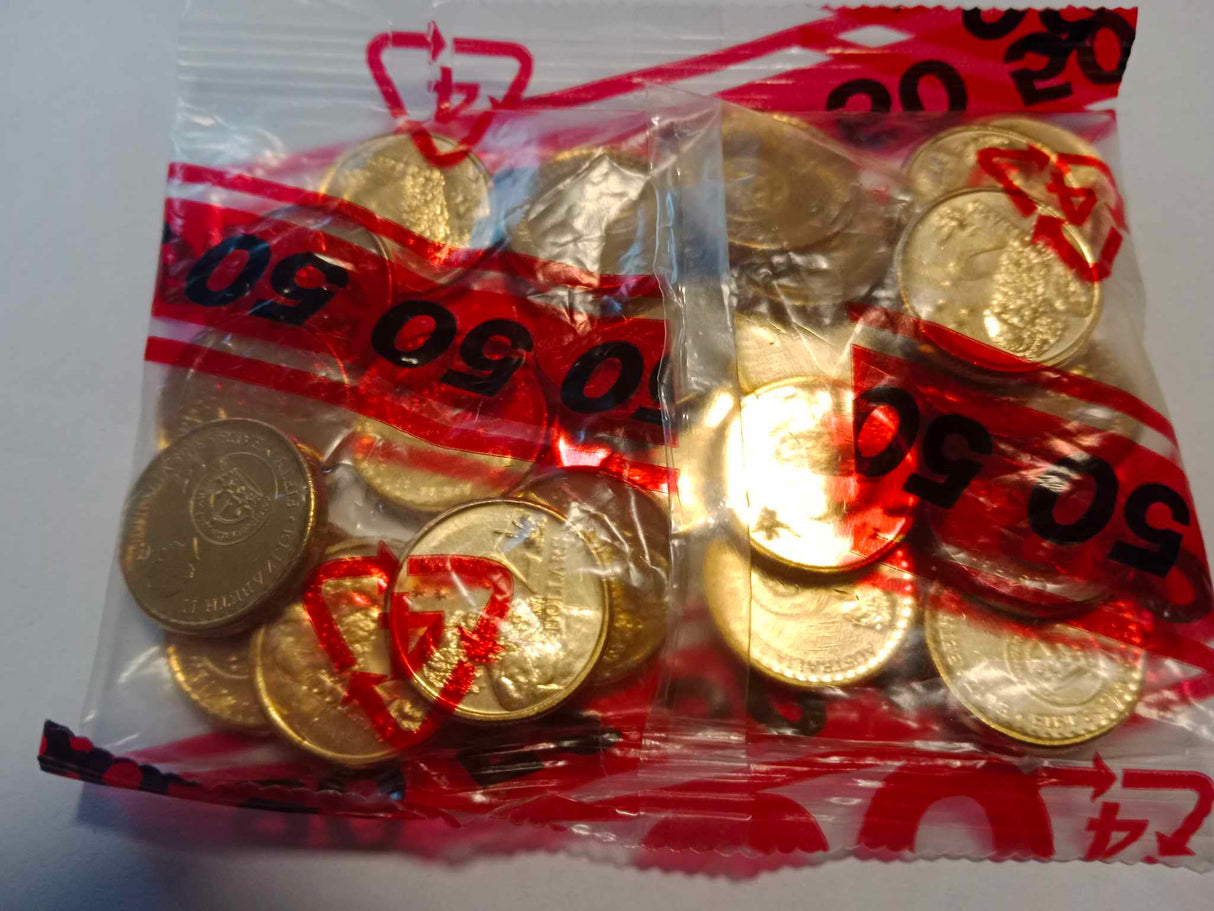 2016 $2 Changeover. Security Bag. 25 Uncirculated Coins.