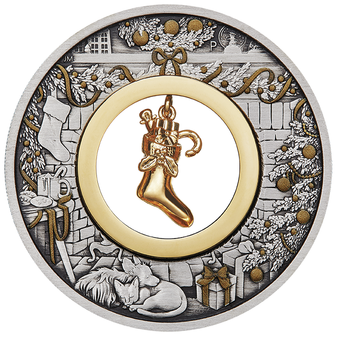 2023 $2 2oz Silver Antique Coin. The Night Before Christmas