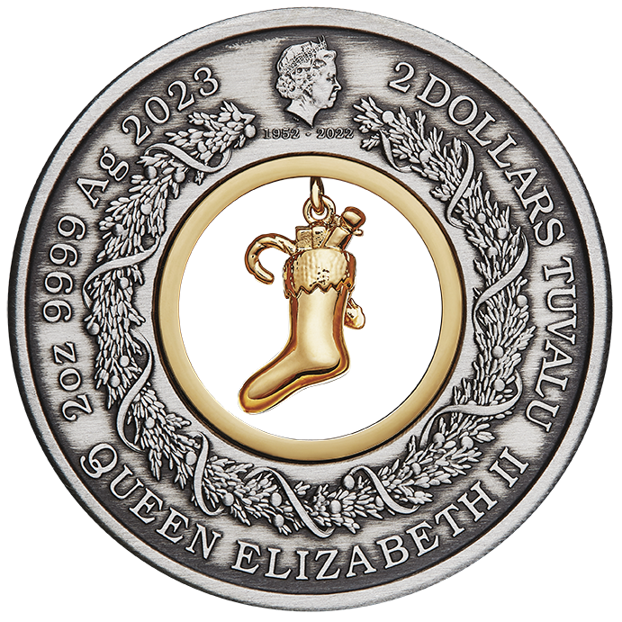 2023 $2 2oz Silver Antique Coin. The Night Before Christmas