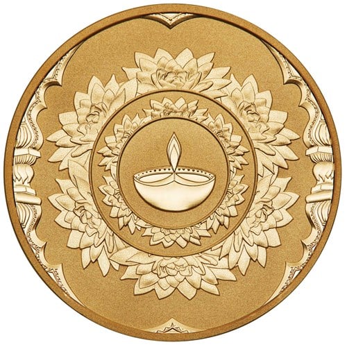 2023 Diwali 1oz Silver Gilded Medallion