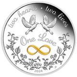 2024 One Love. 1oz Silver Proof Coin.