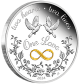 2024 One Love. 1oz Silver Proof Coin.