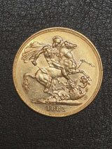 1883-S Shield Sovereign. Victoria. aUNC.