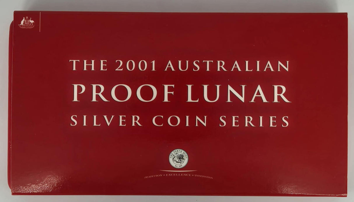 2001 Australian Lunar Silver Proof Three-Coin Set – Year of the Snake