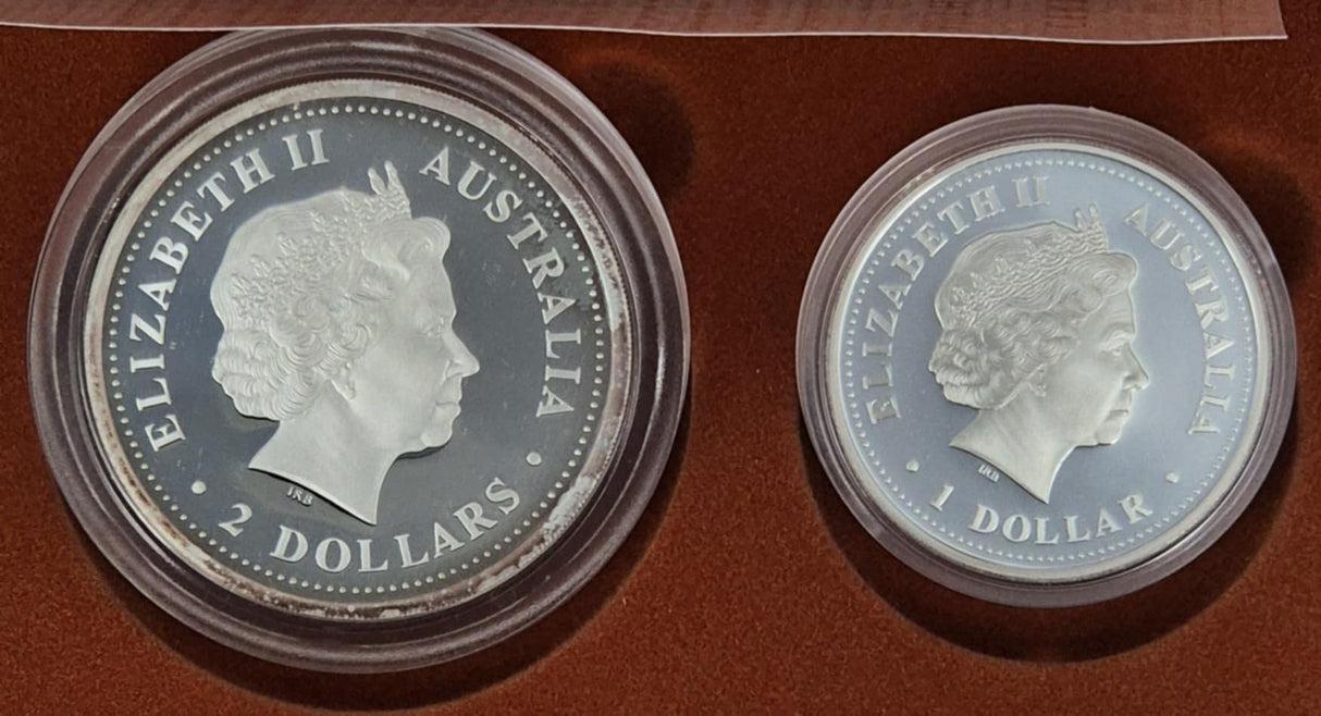 2001 Australian Proof Kookaburra Silver Coin Series – Three-Coin Set