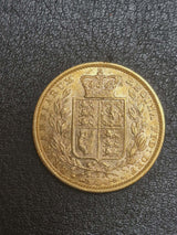 1885-S Shield Sovereign. Victoria. EF.