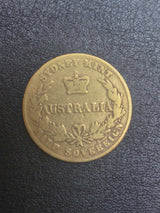 1856-S Sydney Mint Half Sovereign. VG