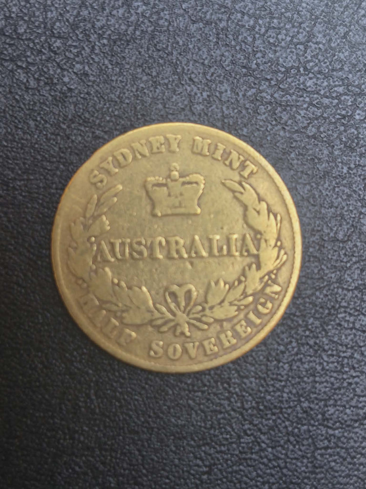 1856-S Sydney Mint Half Sovereign. VG