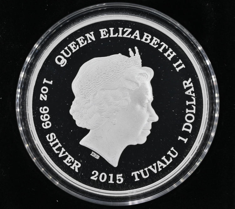 2015 $1 1oz Silver Proof Coin. Alice’s Adventures in Wonderland. 150 Years.