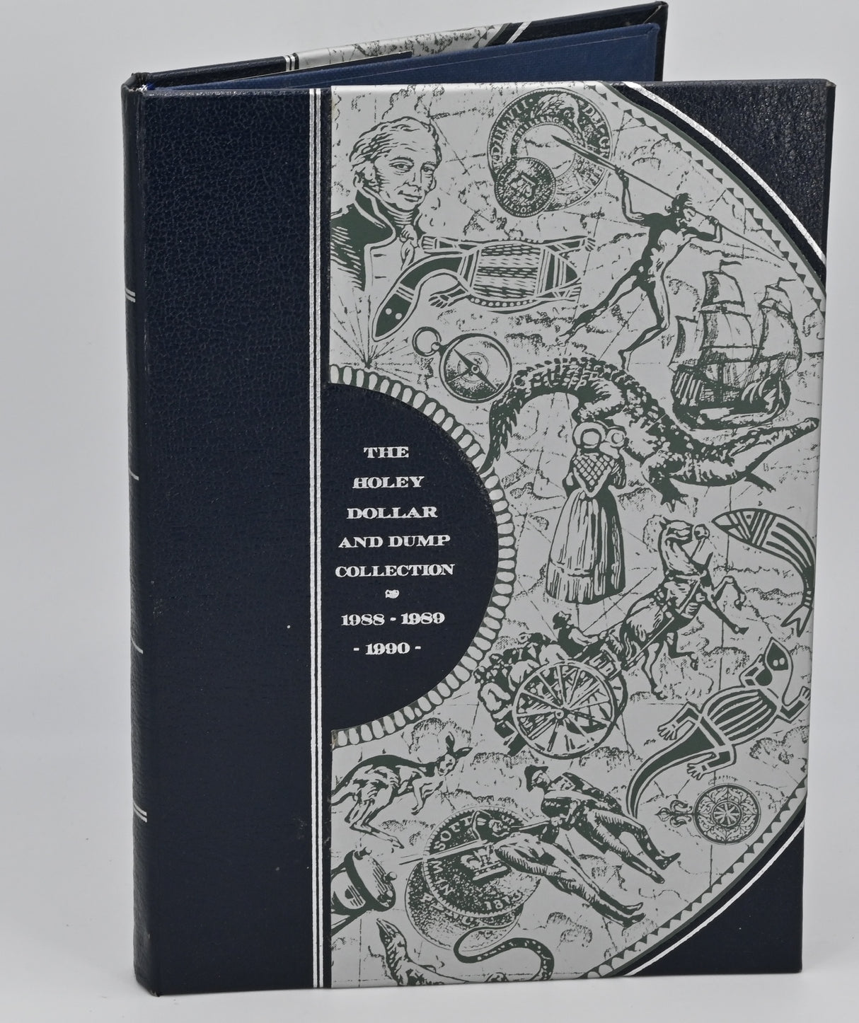 1988-1990 The Holley Dollar and Dump Six Coin Collection and Book.