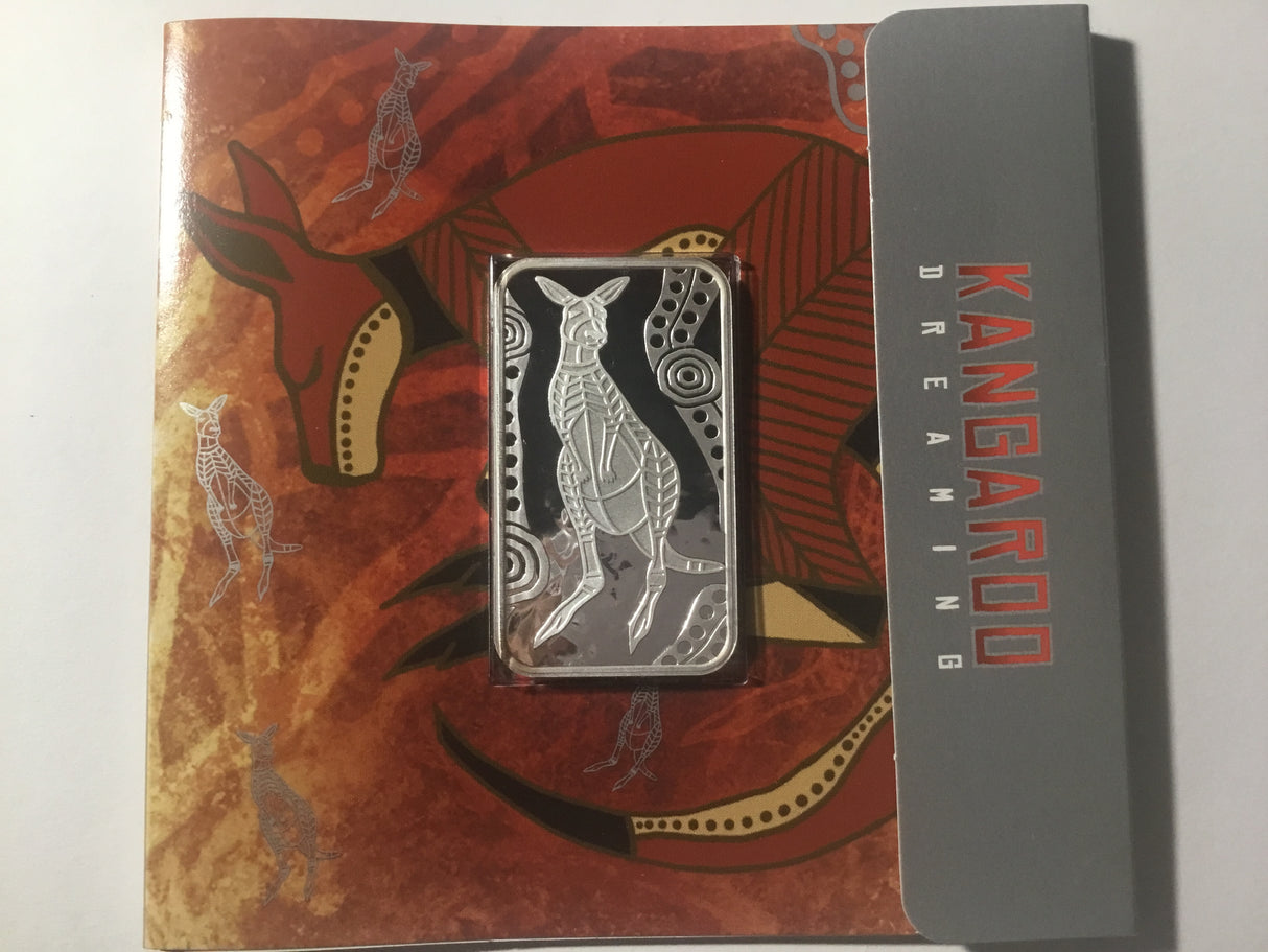 2008 $1 1oz Silver Proof Coin. Dreaming Series. Kangaroo.