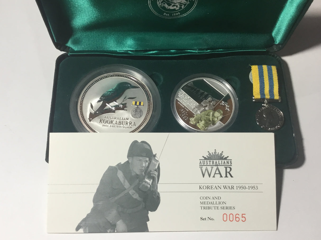2003 Australians at War. Korean War 1950-1953. Coin and Medallion Tribute Series.