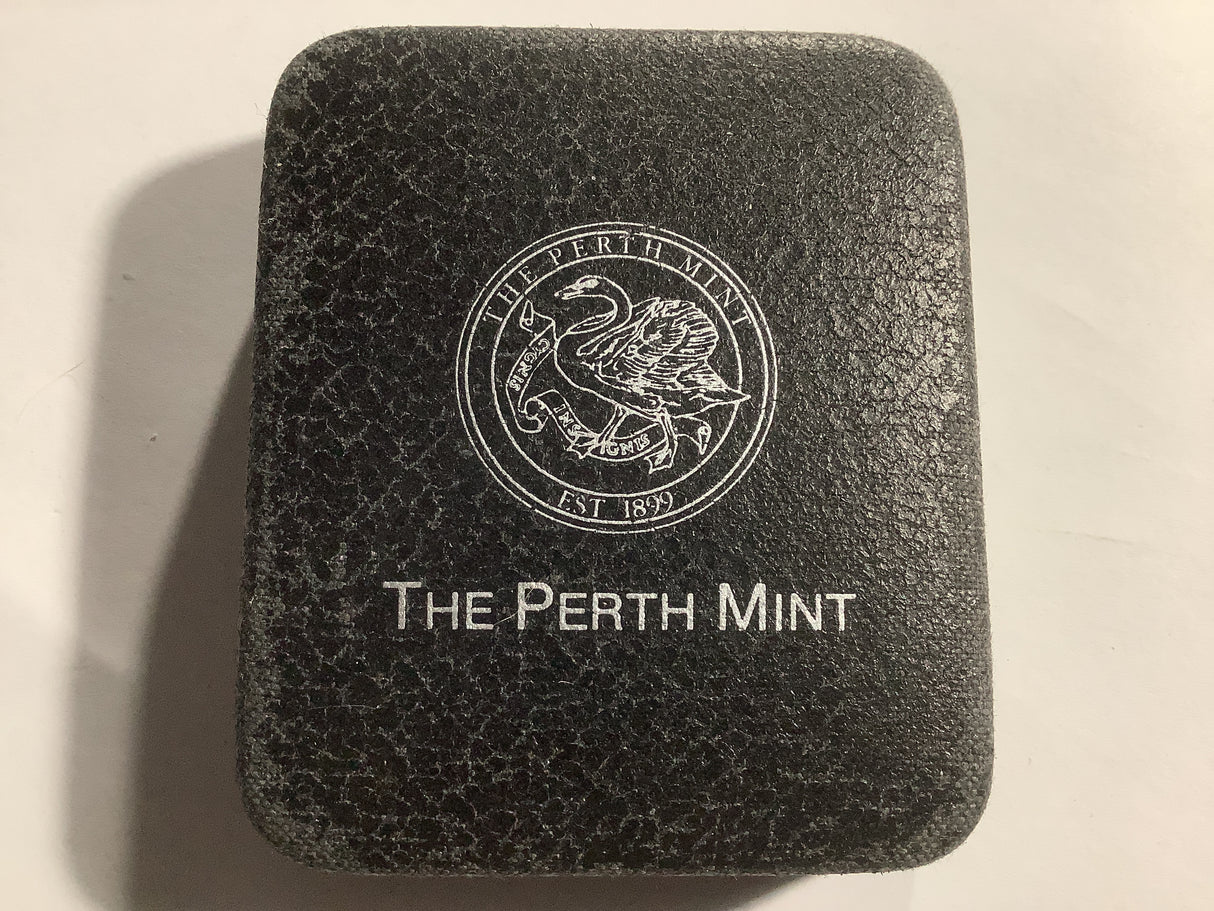 1994 $2 Kookaburra Specimen 2-ounce silver coin. NAA International Coin Fair Perth Release. George V Sovereign Privy Mark.